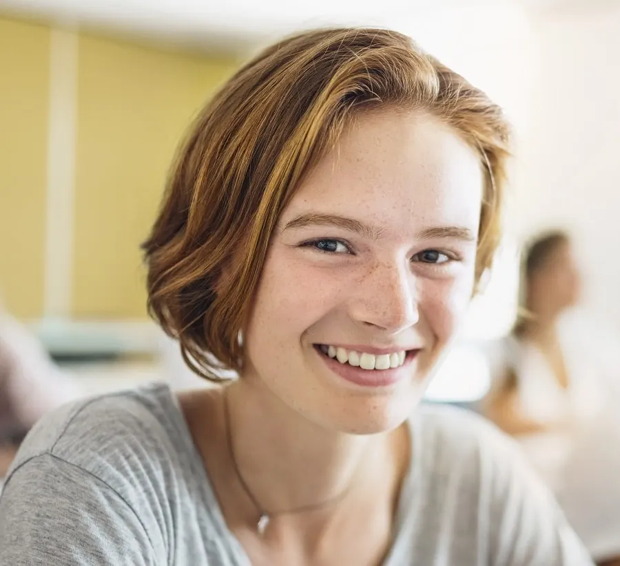 short bob for teenage girls 