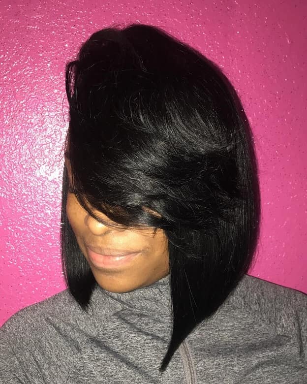 Feather Bob Haircuts for Thick Hair