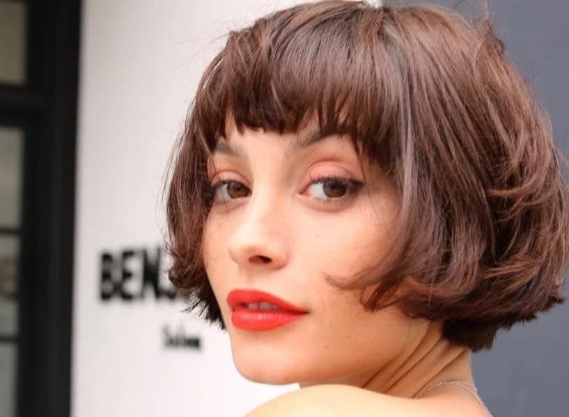 How to Style Short Bob with Bangs