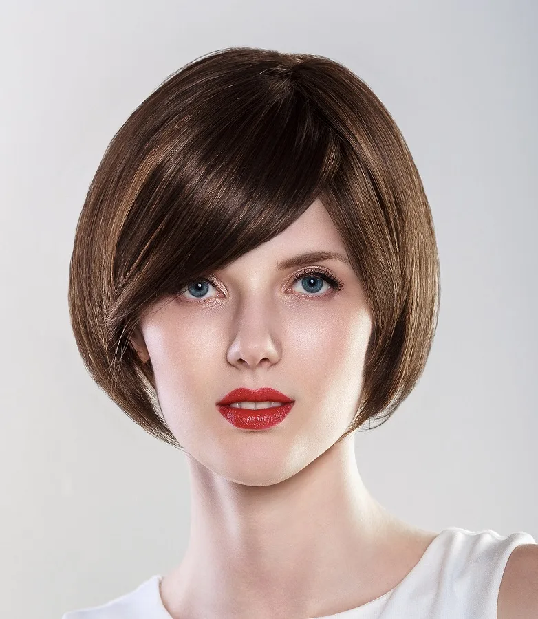 short bob with long side bangs