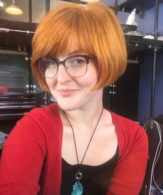 Short Bob with Bangs And Glasses