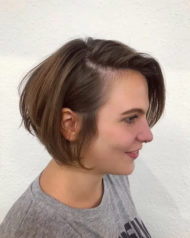 girl with short brown hair