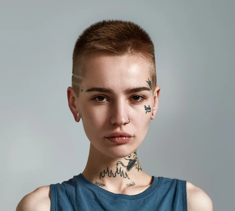 short buzz cut for punk girls