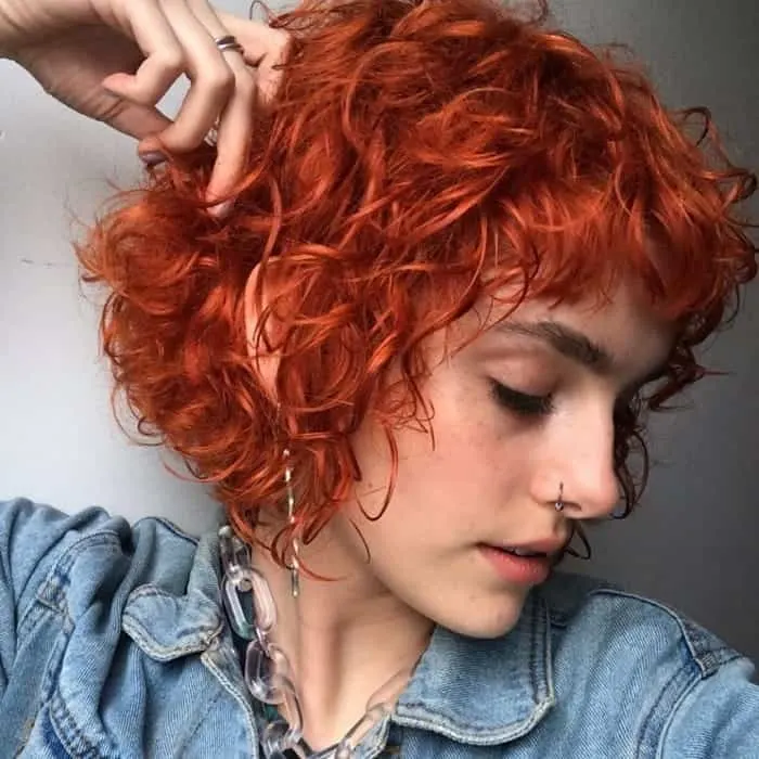 Short Choppy Curly Bob