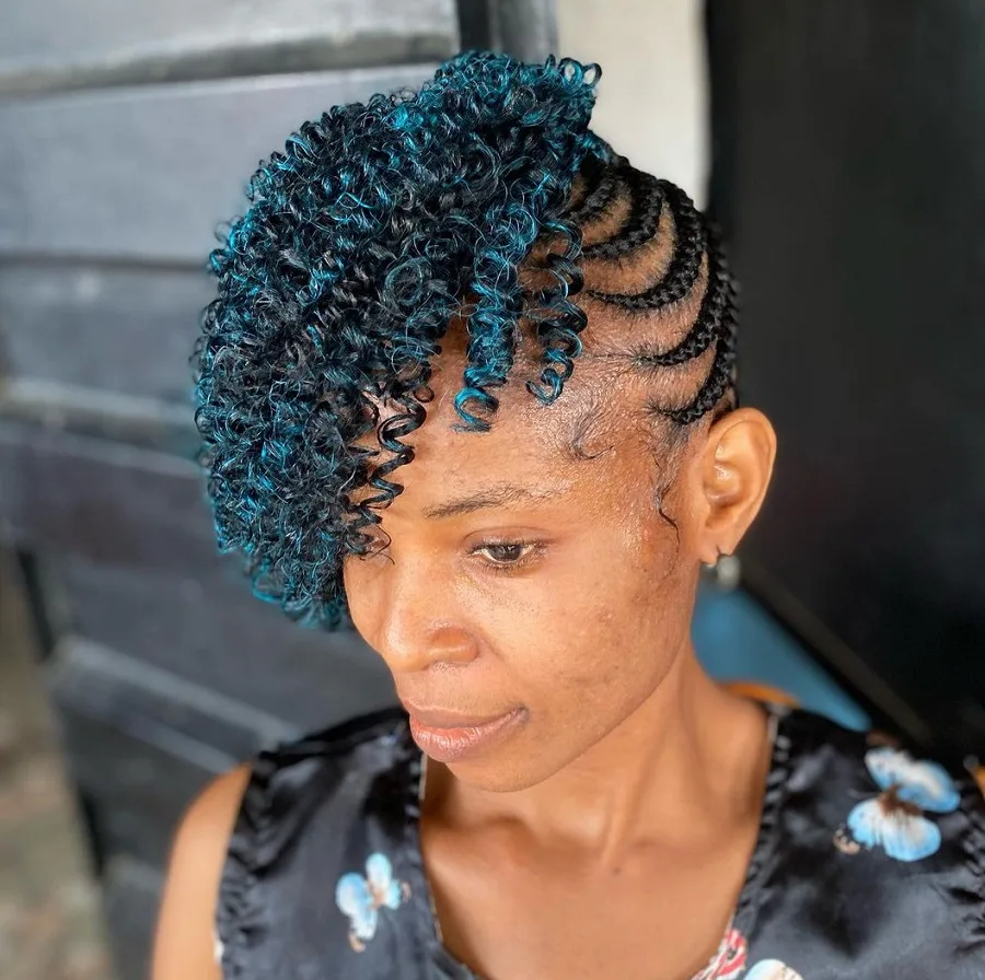 short cornrow braids for black hair