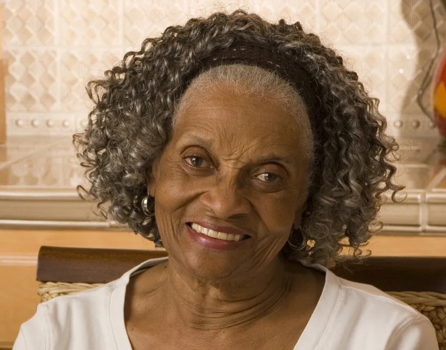 short curly bob for black women over 70