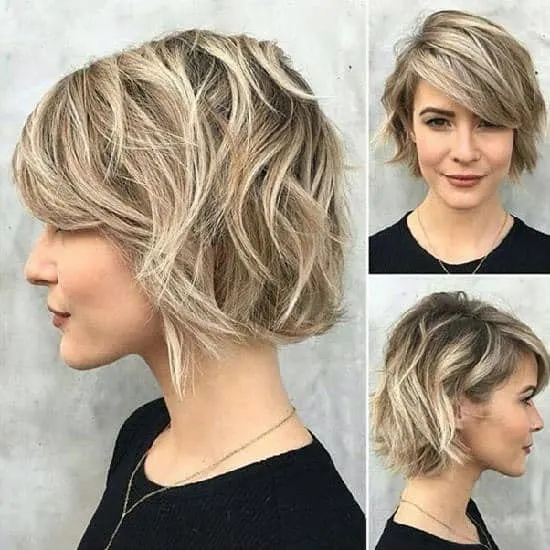 Curly Layered Bob Short Haircuts for women