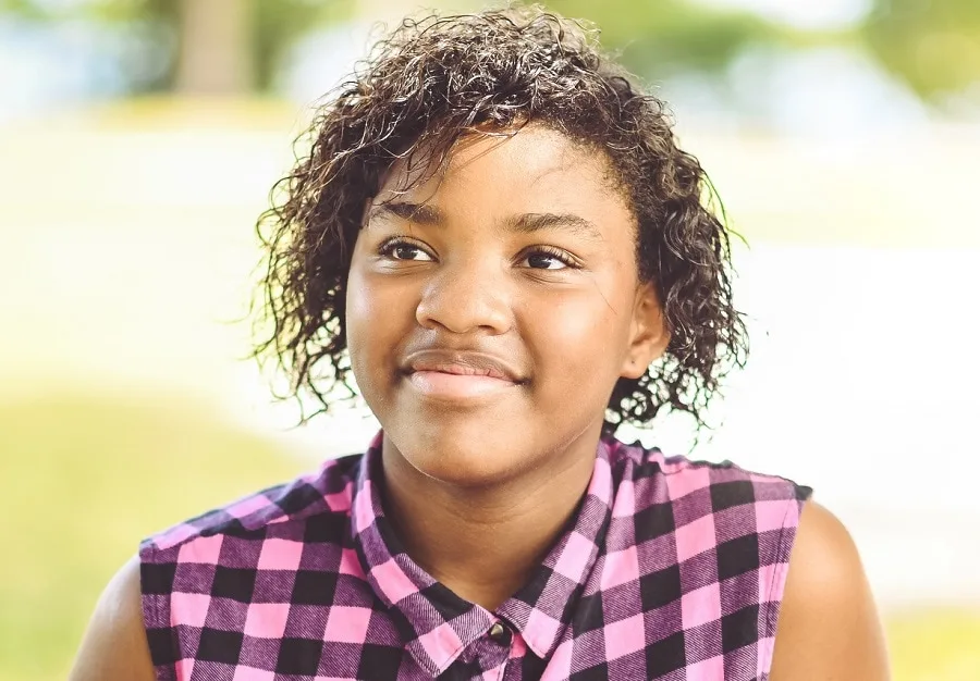 short curly hairstyle for 12 year old black girl