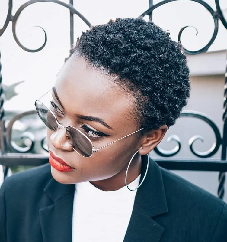 black girl's short curly haircut 