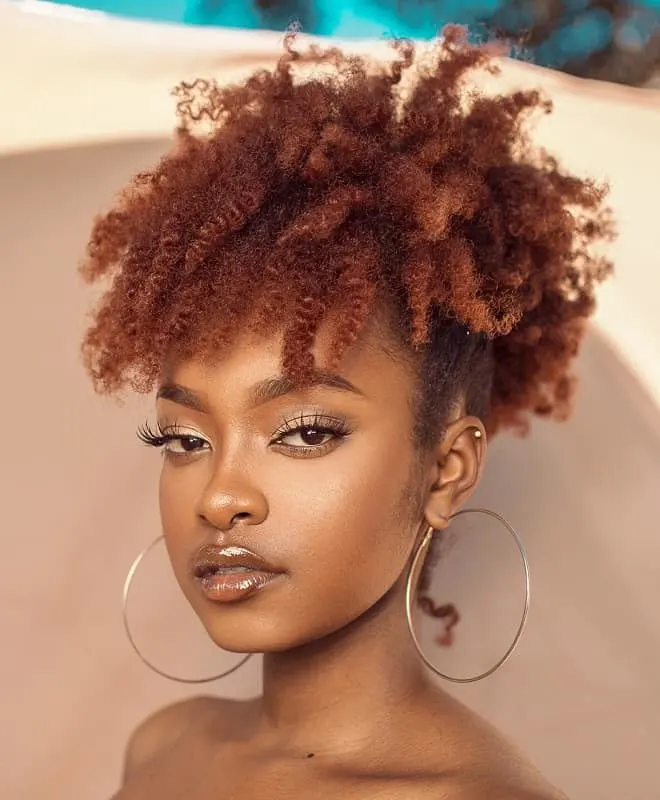 short curly mohawk for black girl