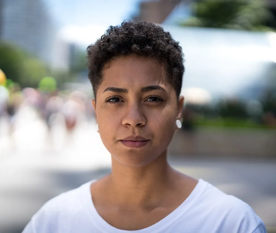 short curly pixie haircut