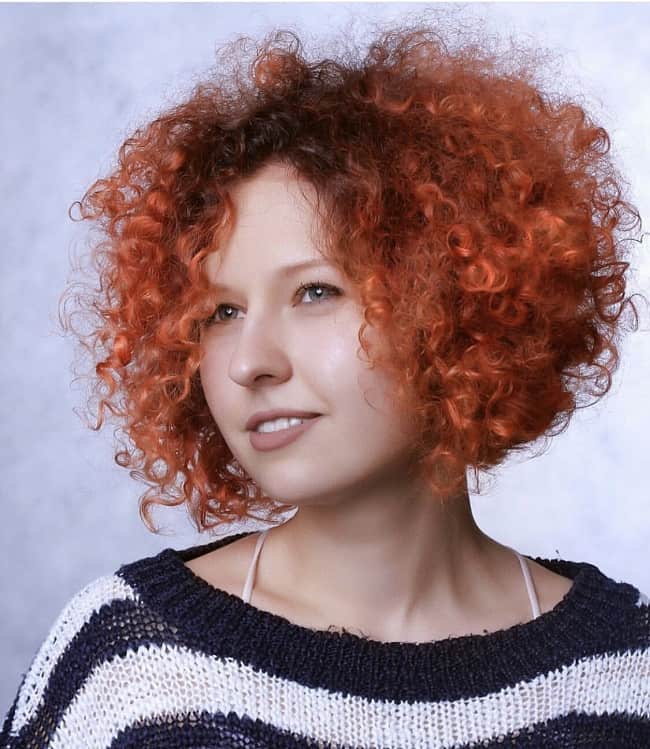 short curly red hair