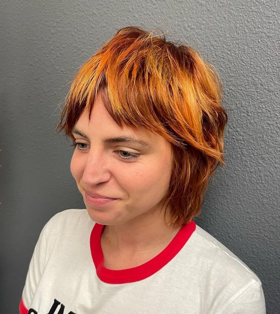 short curtain bangs for round faces