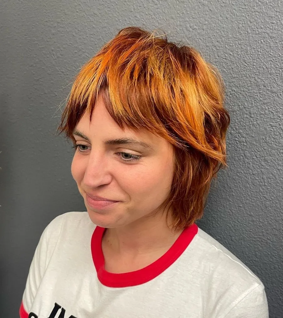 short curtain bangs for round faces