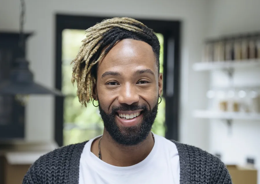 short dreads ombre for men