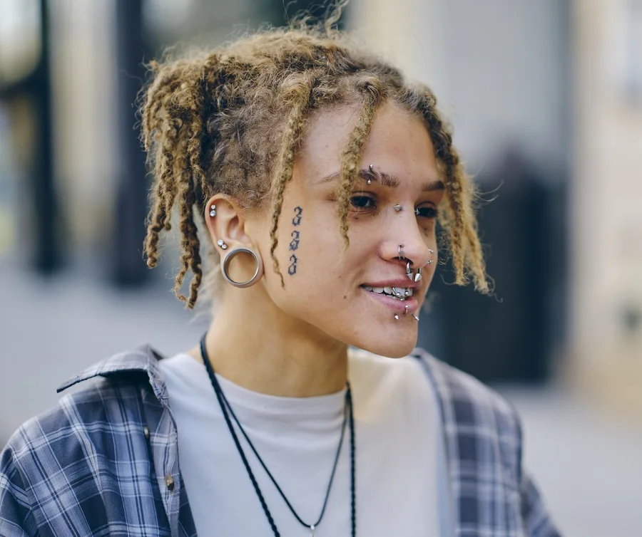 short dreads for punk girls