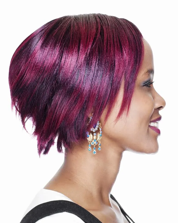 short dyed hair for black women