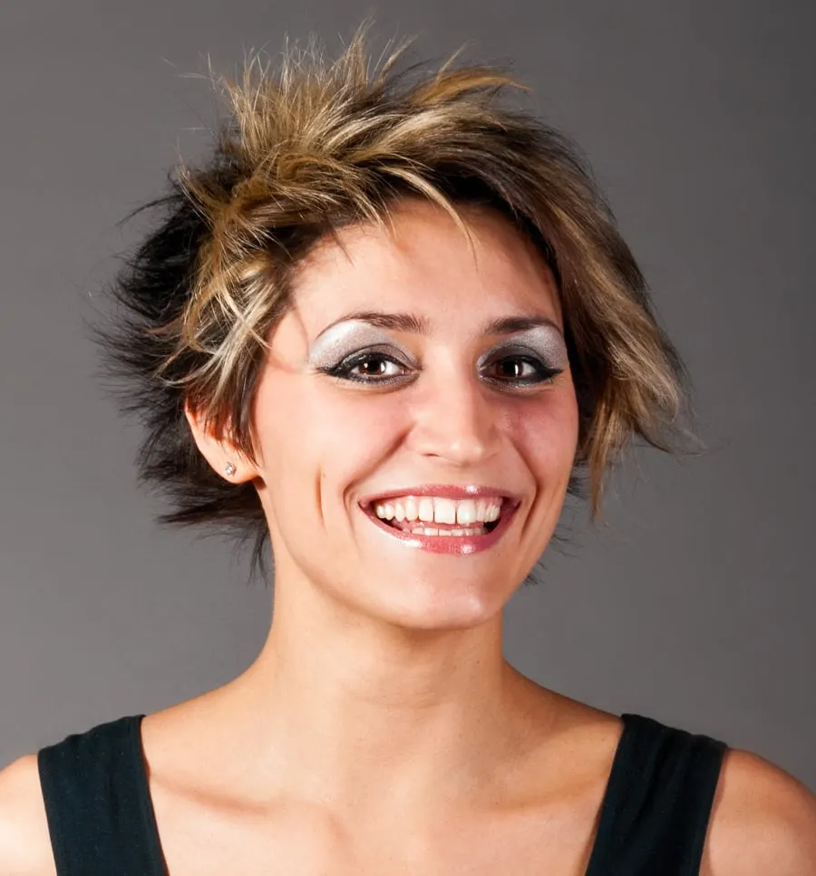 short edgy hairstyle for fine hair