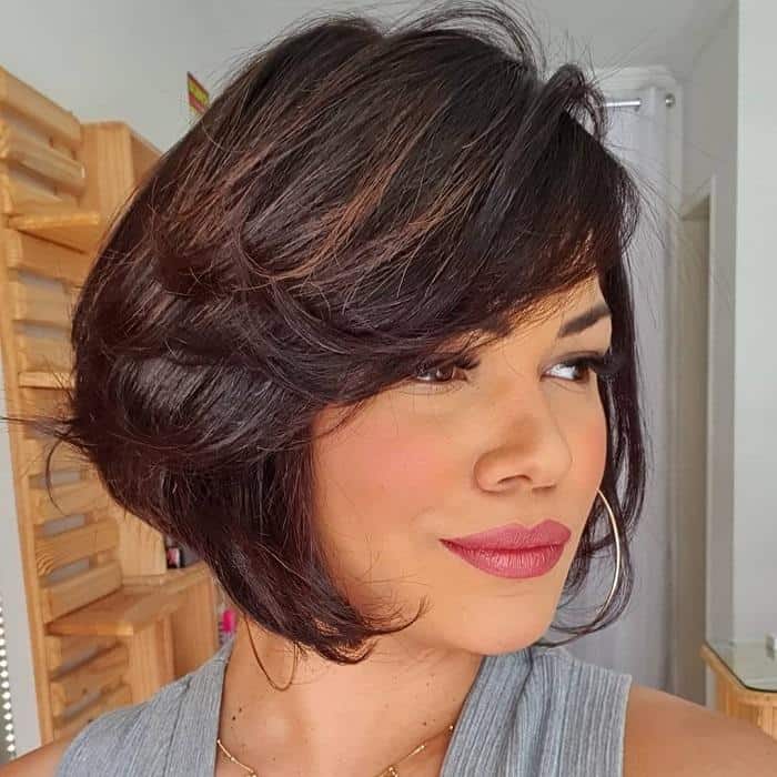 Short Feather Bob Cut