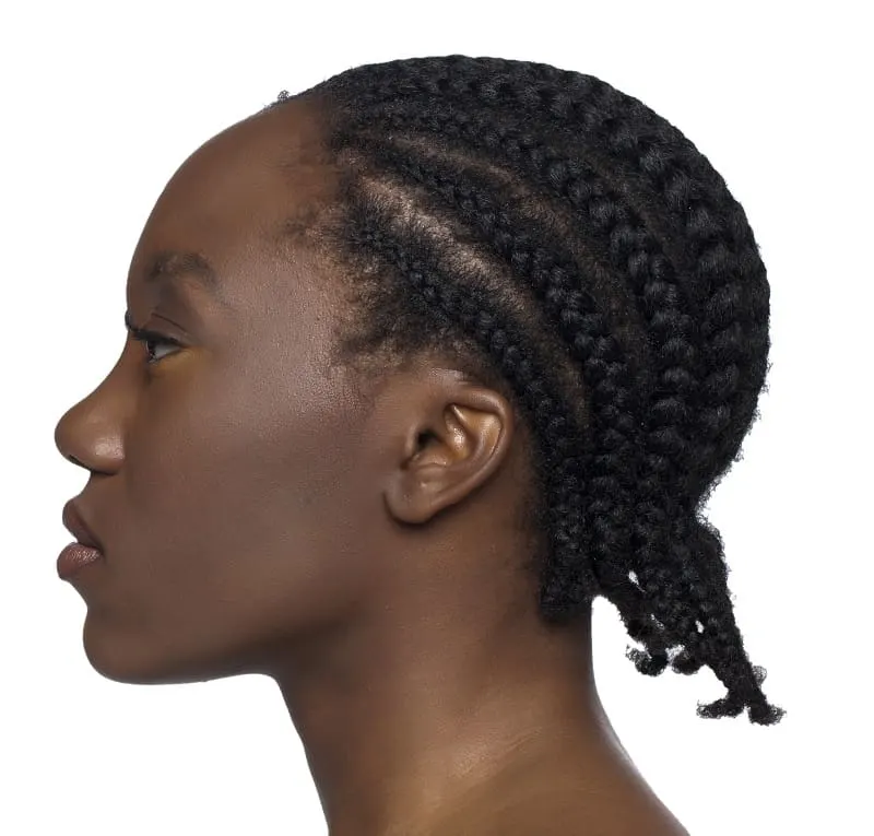 short feed in braids for black women