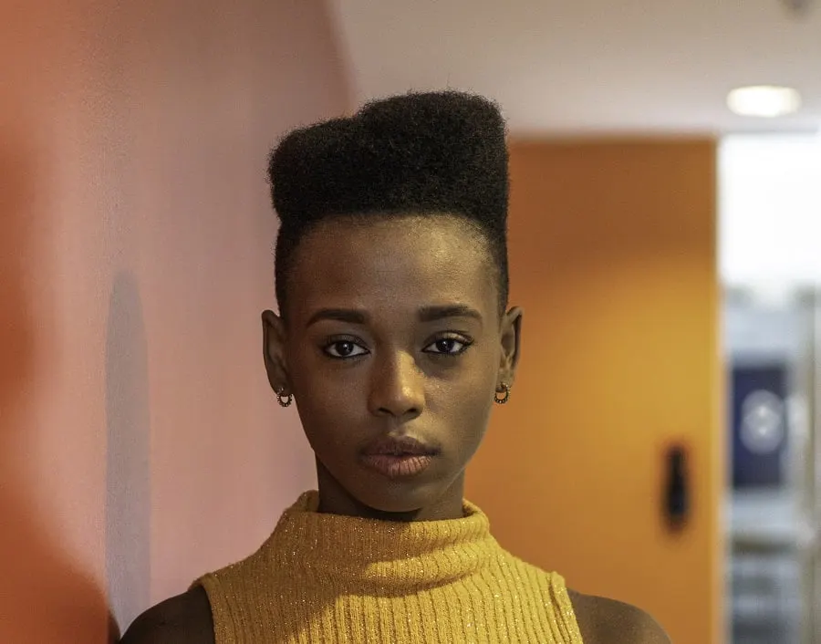 short flat top hair for black women