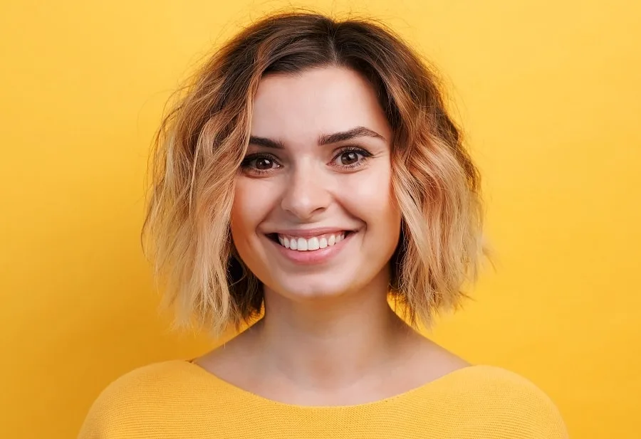 short fluffy ombre hairstyle