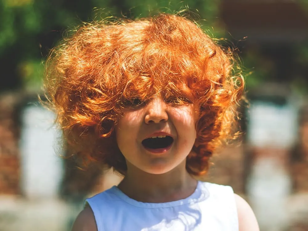 short ginger hairstyle for little girls