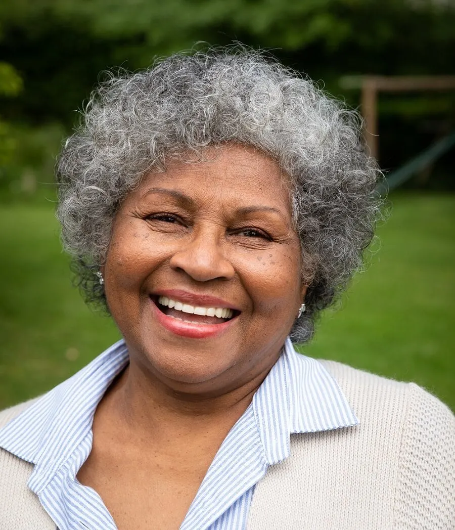 short grey hair for black women