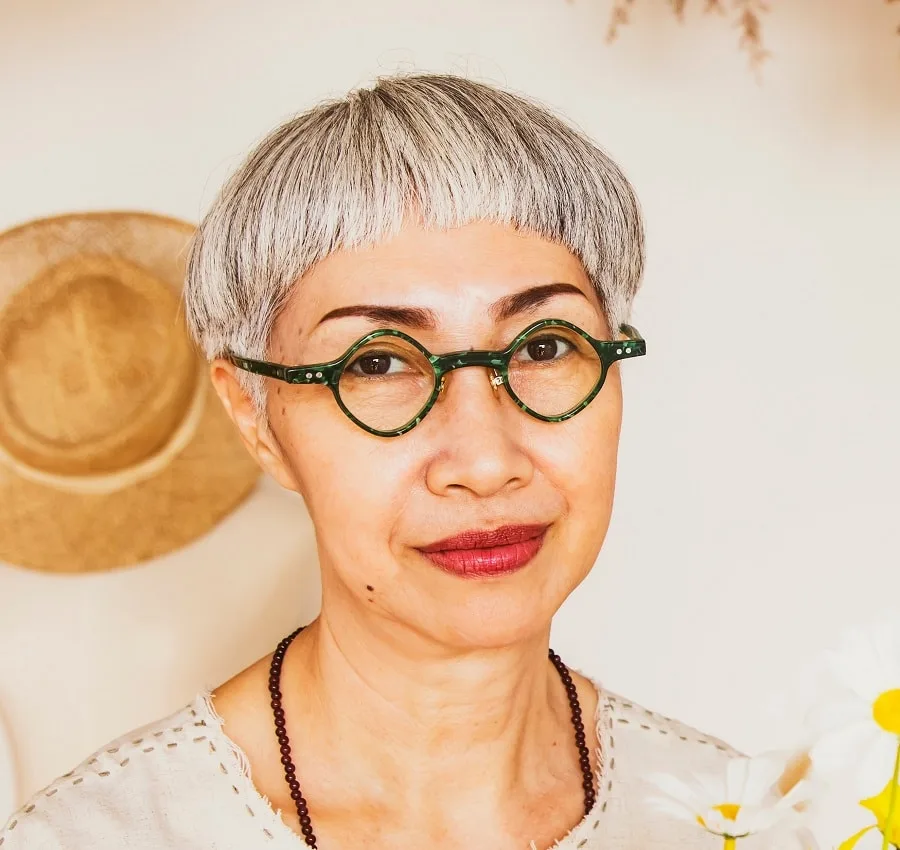 short grey hair for women over 50