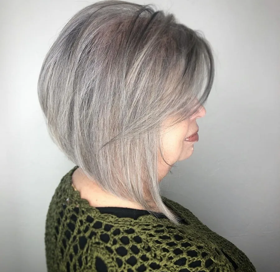 short grey hair lowlights