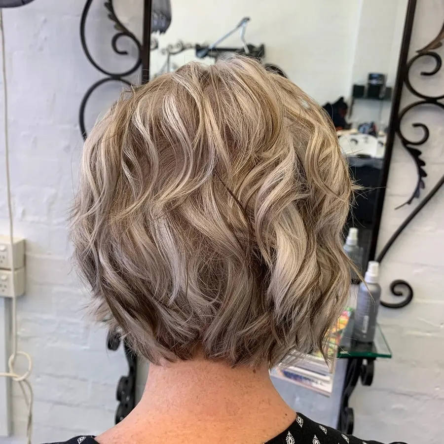 short gray hair with blonde highlights