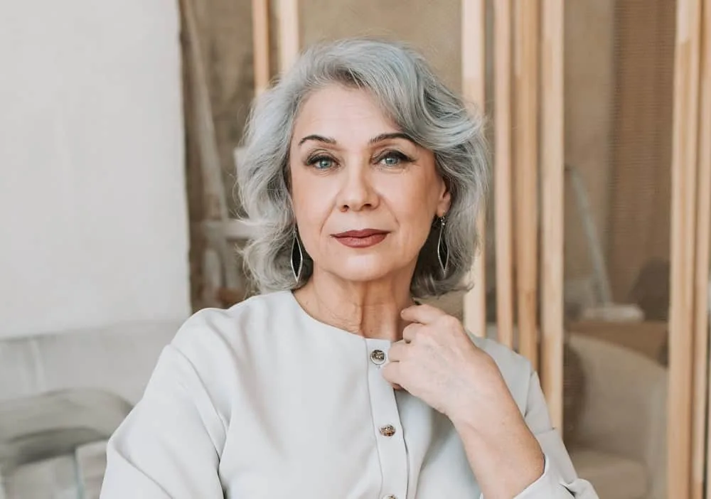 short grey hairstyle for over 60