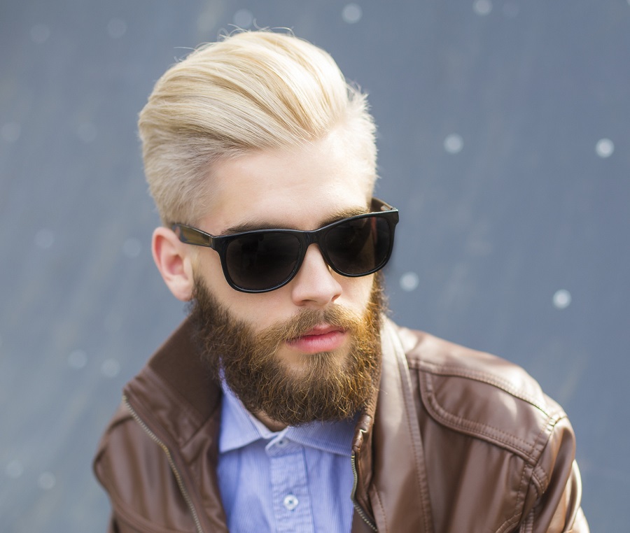 short hair blonde highlights for men