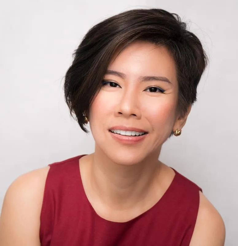 short haircut for Asian women over 40