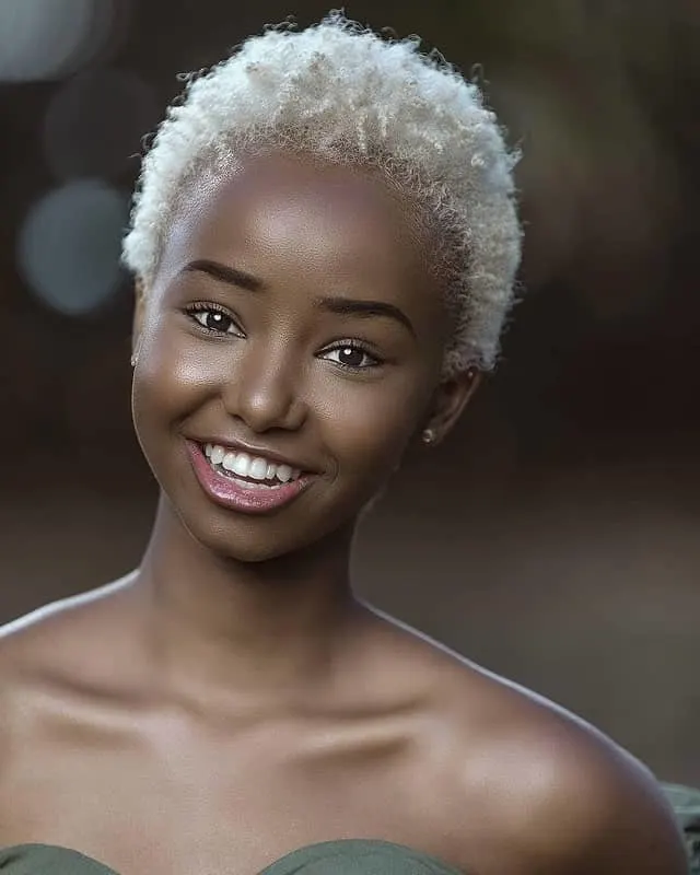 short blonde hairstyles for black girl 