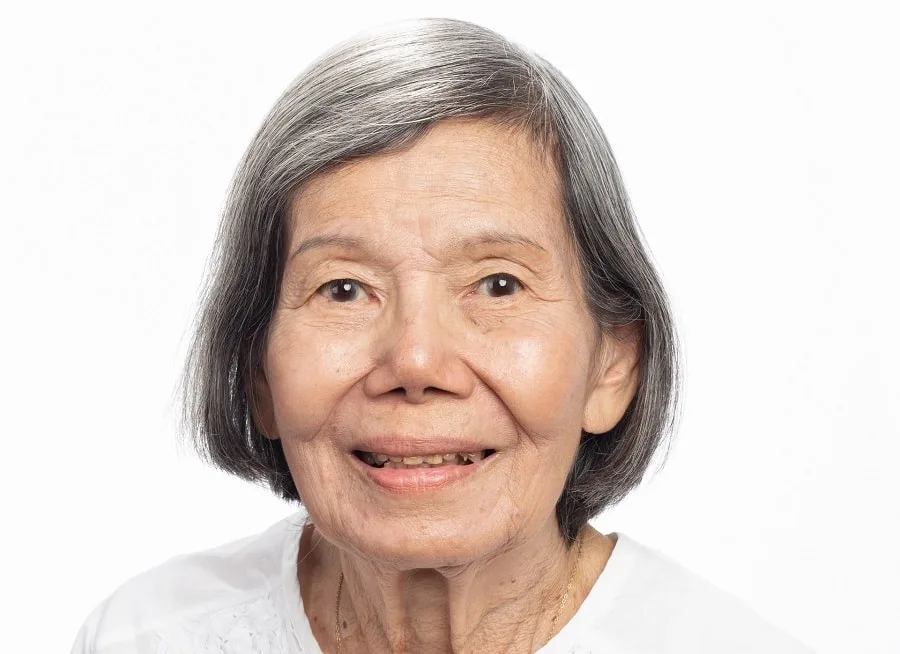 short hairstyle for Asian women over 70