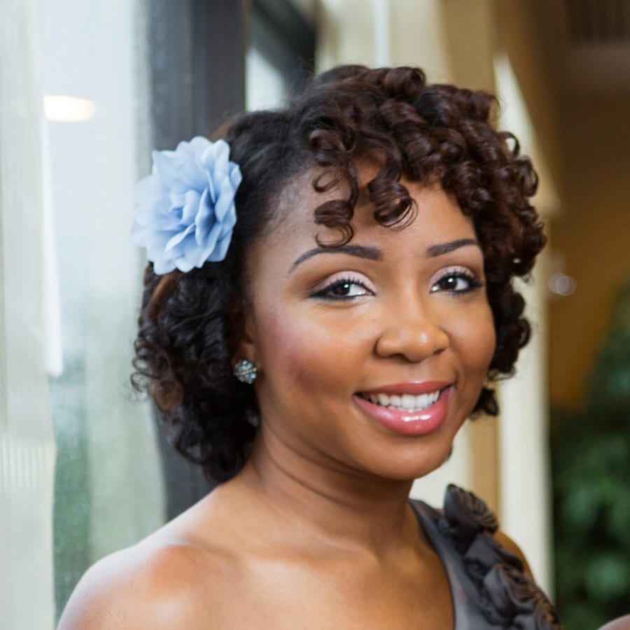 short hairstyle for black bridesmaids