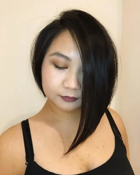 chin length bob for women with fat face