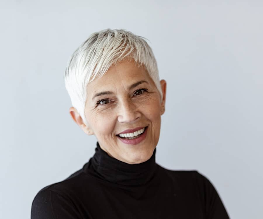 short fine hairstyle for women over 50