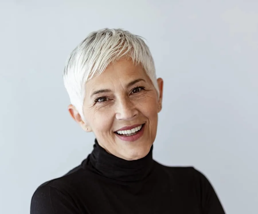 short fine hairstyle for women over 50