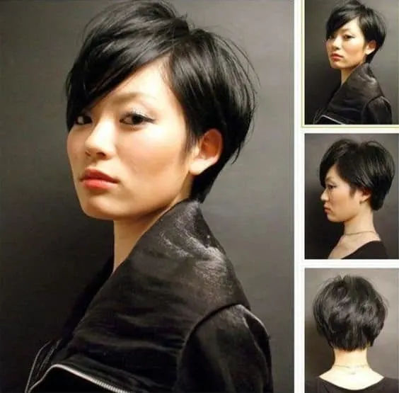 short pixie hairstyle for korean female 