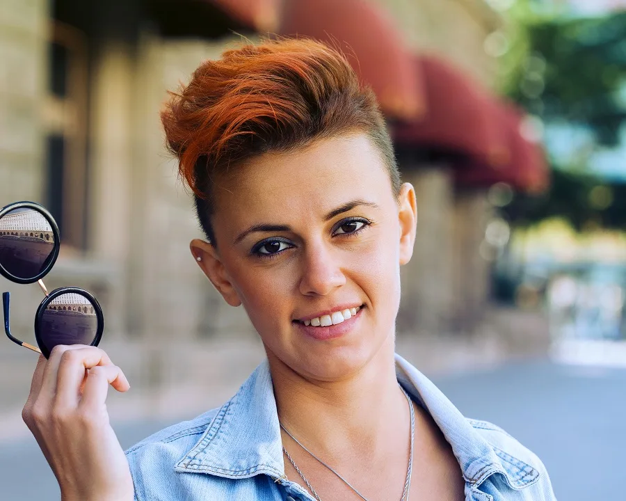 short hair undercut for teen girl