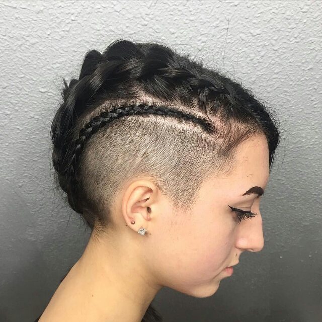 pixie braids with undercut for teen girl