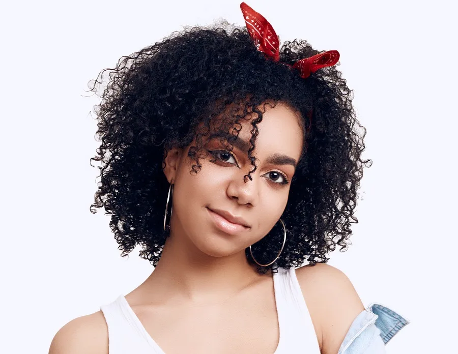 short curly hair for teen girl