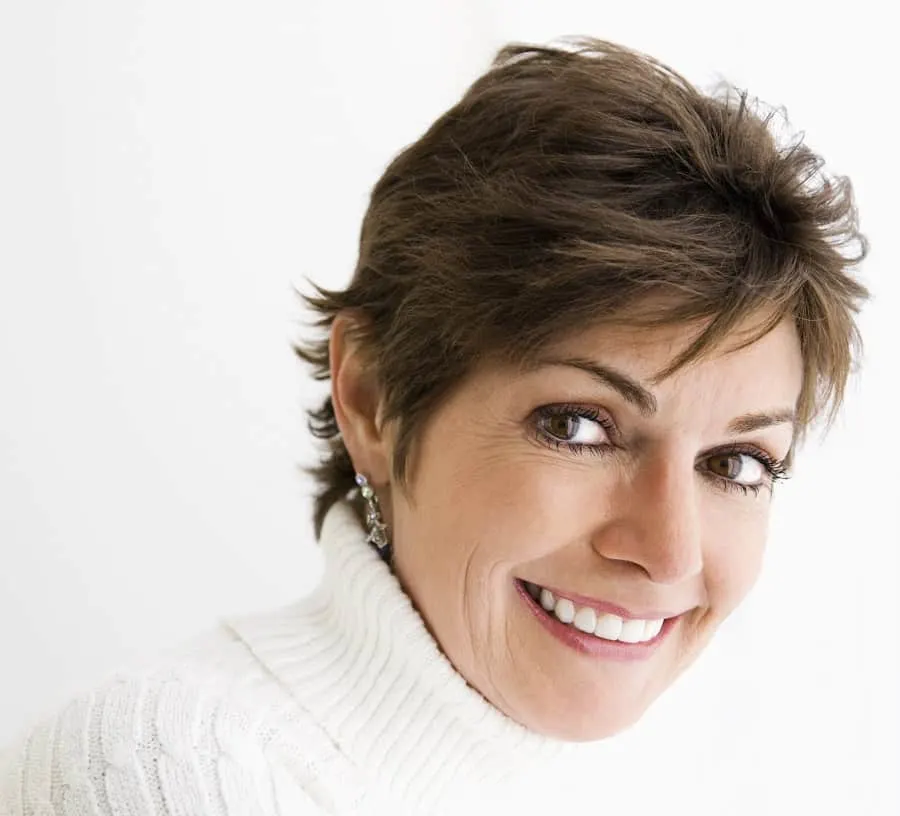 short choppy hair for women over 40