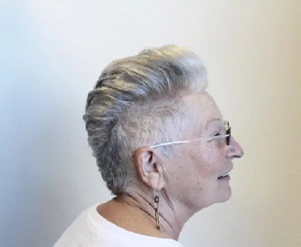 pompadour hairstyles for women over 60 with fine hair