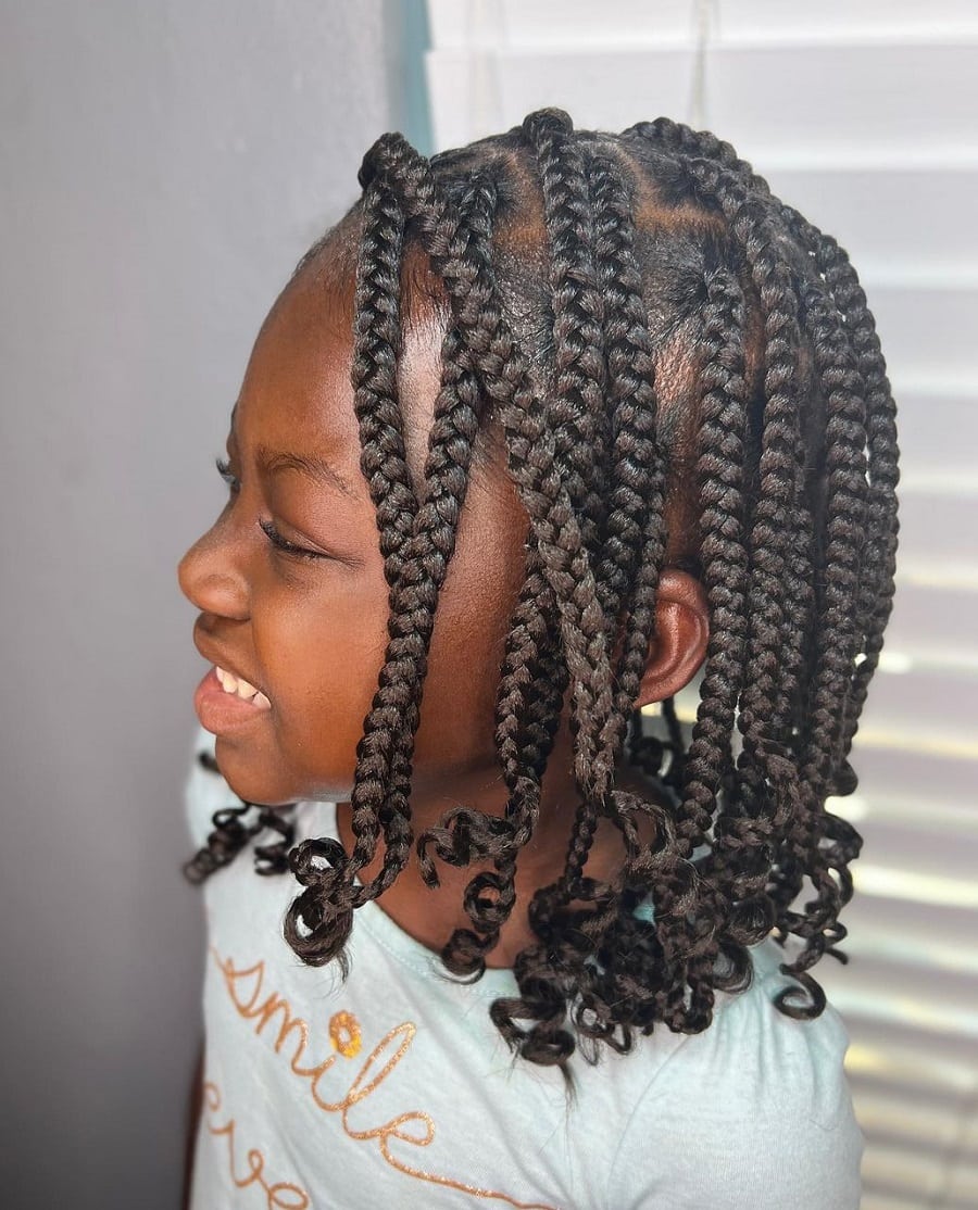 short knotless braids for kids