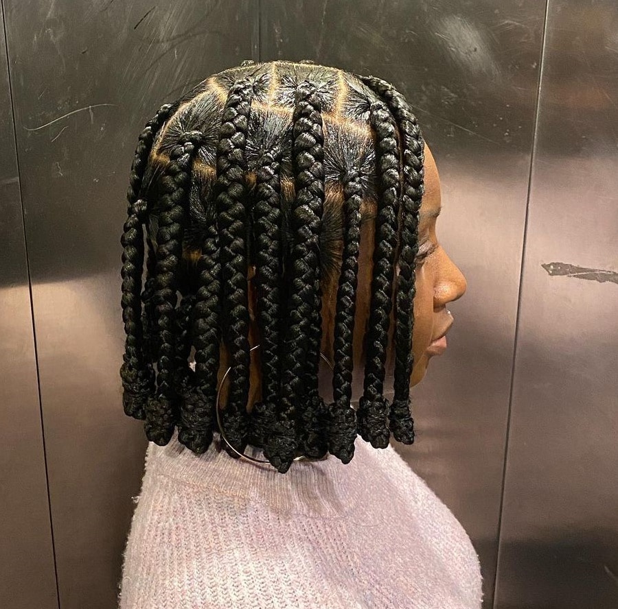 10 Super Chic Large Knotless Braids For 2024 Hairstylecamp 9836