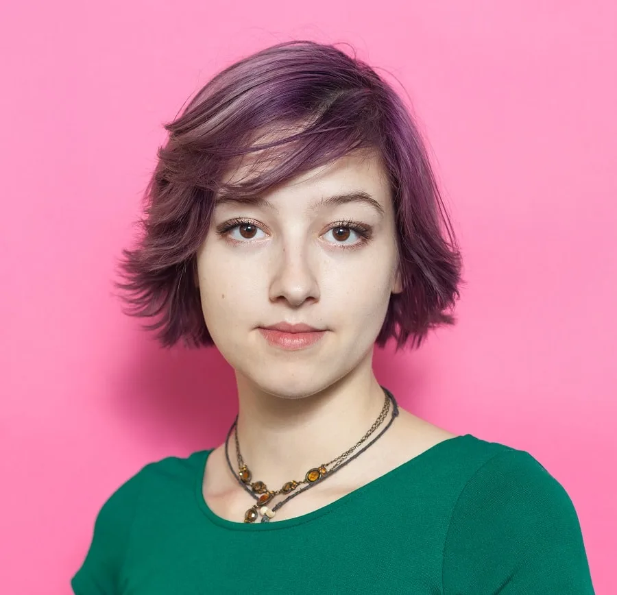 short layered bob for teenage girls