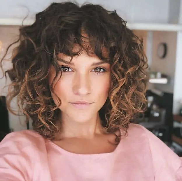 short layered curly bob